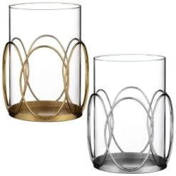 B&M Glass Candle Holder - Gold -B&M Home Sales Store 376919 candle holder group