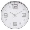 B&M Embossed Clock - Silver
