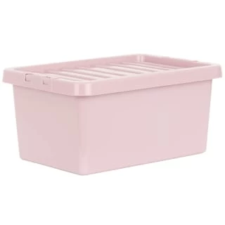 B&M Storage Box With Lid 11L - Dusty Pink 1 B&M Storage Box With Lid 11L - Dusty Pink