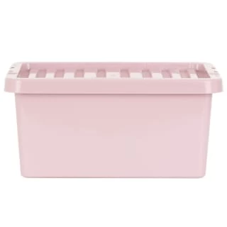 B&M Storage Box With Lid 11L - Dusty Pink 3 B&M Storage Box With Lid 11L - Dusty Pink - Image 3