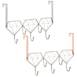 B&M Diamond Geo Overdoor Hooks - Rose Gold -B&M Home Sales Store 377705 diamon geo over door hook main