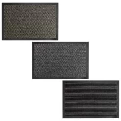 B&M Large Printed Magic Doormat - Black & Grey Stripe -B&M Home Sales Store 379103 large magic doormat 60x90cm group