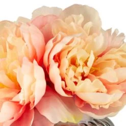 B&M Peony In Ribbed Glass Vase -B&M Home Sales Store 380201 peony in ribbed glass vase 2