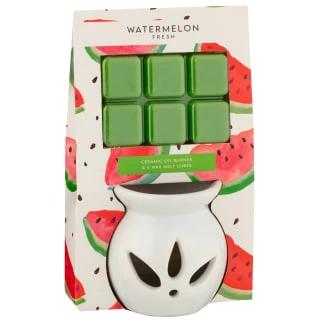B&M Oil Burner & Wax Melt Set - Watermelon 1 B&M Oil Burner & Wax Melt Set - Watermelon