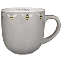 B&M Bee Happy Printed Mugs - 4pk -B&M Home Sales Store 380506 4pk printed mugs bee happy grey