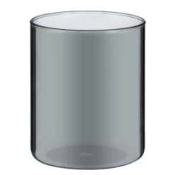 B&M Urban Paradise Small Smokey Glass Jar With Stainless Steel Lid -B&M Home Sales Store 380533 smoked glass jar small 2