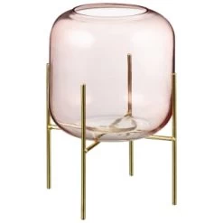 B&M Pink Candle Holder On Stand