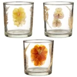 B&M Dried Flowers Tealight Holder - Orange -B&M Home Sales Store 380589 dried flowers tealight holder group