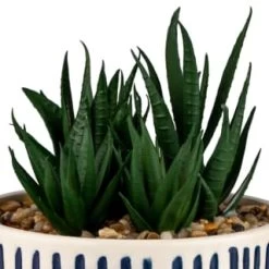 B&M Scandi Shore Stripe Succulent -B&M Home Sales Store 380604 scandi shore stripe succulent 4