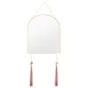 B&M Gold Mirror With Pink Tassels