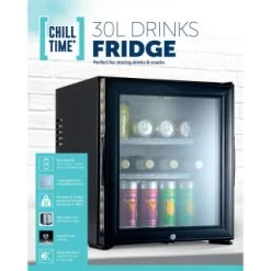 B&M Chill Time Mini Bar Fridge 30L -B&M Home Sales Store 381810 chill time 30l drinks fridge 4