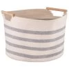 B&M Rhodes Striped Basket - Cream