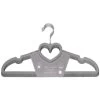 B&M Velvet Heart Shaped Hangers 8pk - Grey
