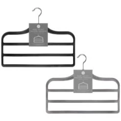 B&M Velvet Trouser Hangers 3pk - Black -B&M Home Sales Store 383688 3pk pure velvet trouser hangers main