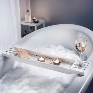 B&M White Over Bath Rack 1 B&M White Over Bath Rack