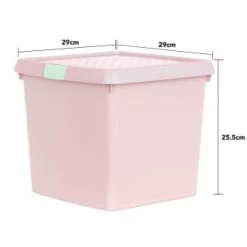 B&M Waffle Clip Box Storage Cube 14L - Dusty Pink -B&M Home Sales Store 384965 dusky pink 14l waffle clip box cube 2