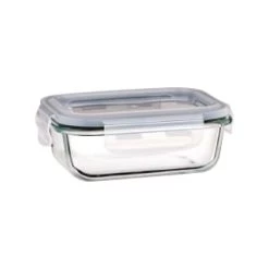 B&M Small Eco Glass Clip Lock Food Container -B&M Home Sales Store 388507 small glass clip lock food container 2