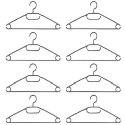 B&M Swivel Hook Hangers 8pk - Grey 5 B&M Swivel Hook Hangers 8pk - Grey -B&M Home Sales Store 389265 home organisation 8pk swivel hook hangers grey 2