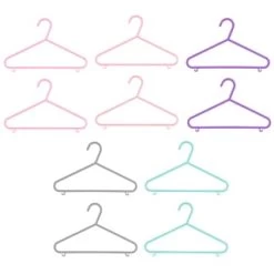 B&M Children's Hangers 10pk - Pastel 9 B&M Children's Hangers 10pk - Pastel -B&M Home Sales Store 389289 home organisation co 10pk childrens hangers girl 2