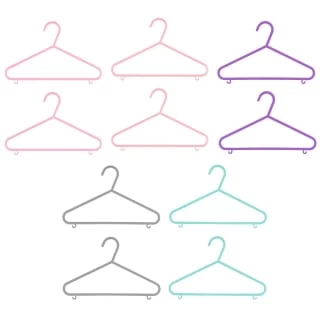 B&M Children's Hangers 10pk - Pastel 2 B&M Children's Hangers 10pk - Pastel - Image 2