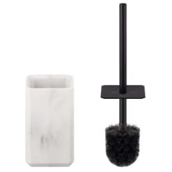 B&M Marble Toilet Brush - White
