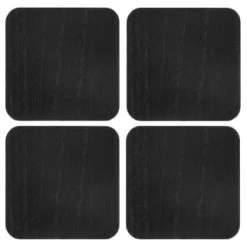 B&M Black Wooden Coasters 4pk -B&M Home Sales Store 390404 4pk wooden coasters solid wood black 2