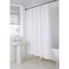 B&M Mono Jacquard Shower Curtain - White