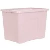 B&M Storage Box With Lid 80L - Dusty Pink