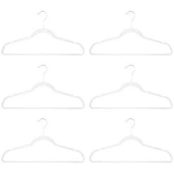 B&M Adult Clear Plastic Hanger 6pk -B&M Home Sales Store 392151 6pk clear plastic hangers 2