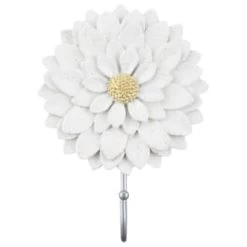 B&M Flower Wall Hook - Cream 7 B&M Flower Wall Hook - Cream -B&M Home Sales Store 392759 flower wall hook white 2