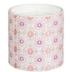 B&M Ceramic Candle With Wooden Lid - White -B&M Home Sales Store 392775 large printed ceramic candle with wooden lid white 3