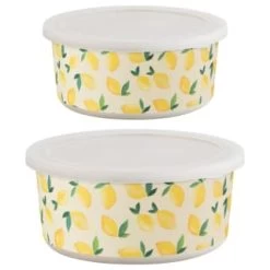 B&M Round Tubs 2pk - Lemons 13 B&M Round Tubs 2pk - Lemons -B&M Home Sales Store 392928 2pk reuse and repurpose round tubs lemon 6