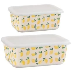 B&M Rectangular Tubs 2pk - Lemons 13 B&M Rectangular Tubs 2pk - Lemons -B&M Home Sales Store 392929 2pk reuse and repurpose rectangle tubs lemon 3