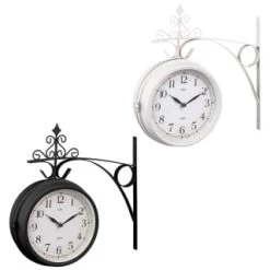 B&M Outdoor Dual Sided Station Clock - Cream 5 B&M Outdoor Dual Sided Station Clock - Cream -B&M Home Sales Store 392937 outdoor dual sided station clock group