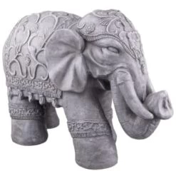 B&M Large Stone Elephant Ornament