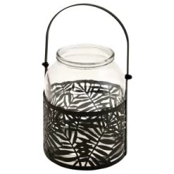B&M Urban Eden Glass & Metal Jar - Black
