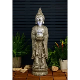 B&M Standing Buddha Ornament With LED Light 2 B&M Standing Buddha Ornament With LED Light - Image 2