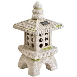 B&M Rustic Pagoda Ornament With Solar LED 1 B&M Rustic Pagoda Ornament With Solar LED