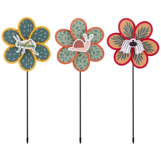B&M Kids Insect Windmill Stakes 3pk 1 B&M Kids Insect Windmill Stakes 3pk