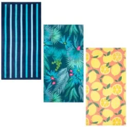 B&M Adult's Beach Towel - Blue Stripes 9 B&M Adult's Beach Towel - Blue Stripes -B&M Home Sales Store 393917 adult printed beach towel group 2
