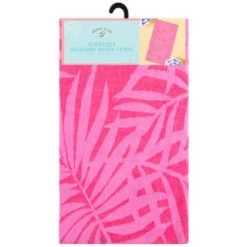 B&M Oversized Jacquard Beach Towel - Pink Tropical 6 B&M Oversized Jacquard Beach Towel - Pink Tropical -B&M Home Sales Store 393922 oversize jacquard beach towel pink tropical