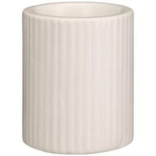 B&M Ribbed Tealight Holder - Cream 1 B&M Ribbed Tealight Holder - Cream