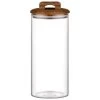 B&M Large Glass Jar With Acacia Wood Lid