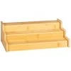 B&M Extendable 2 Tier Bamboo Cupboard Organiser