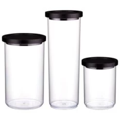 B&M Canister With Airtight Wooden Lid 2L -B&M Home Sales Store 394622 394623 394624 1 7l canister with black lid group