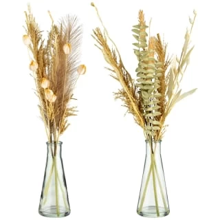 B&M Pampas & Leaf In Glass Vase 3 B&M Pampas & Leaf In Glass Vase - Image 3