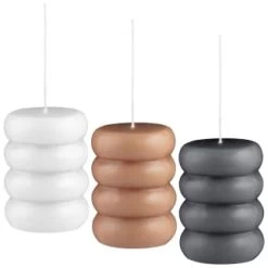 B&M Ribbed Pillar Candle - Brown -B&M Home Sales Store 395415 shaped pillar candle