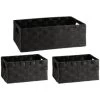 B&M Caen Set Of 3 Paper Rope Baskets - Black