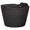B&M Cara Rope Basket With Handle - Black