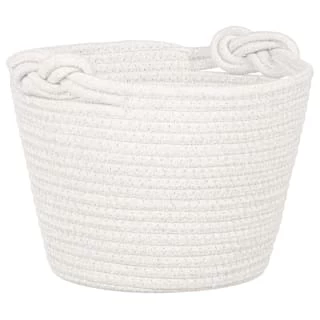 B&M Cara Rope Basket With Handle - White 1 B&M Cara Rope Basket With Handle - White